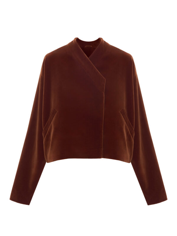Бомбер бархатный на подкладке из вискозы
